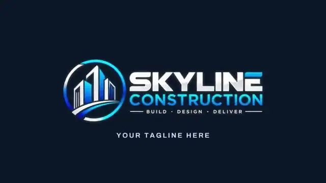 Block Grid logo intro template with a grid of unfolding blocks