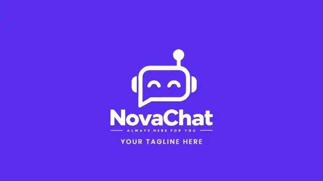 Chat Bubble logo intro template with a chat bubble