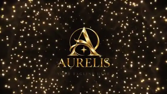 Gold Vortex logo intro template with a spiral of gold dust