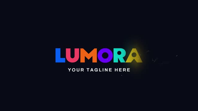 Rainbow Particle Sweep logo intro